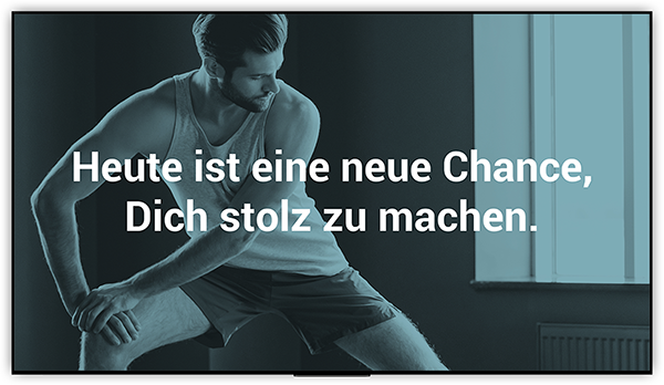 Kursplan Motivation Digital Signage für Fitnessclubs